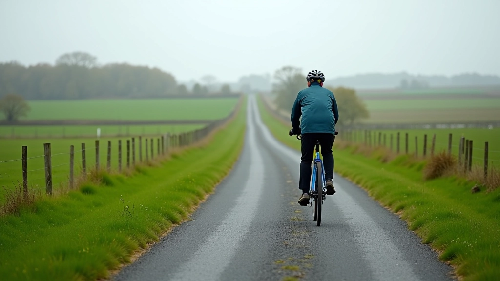 Well-maintained paved cycling trail running through open countryside with distant views